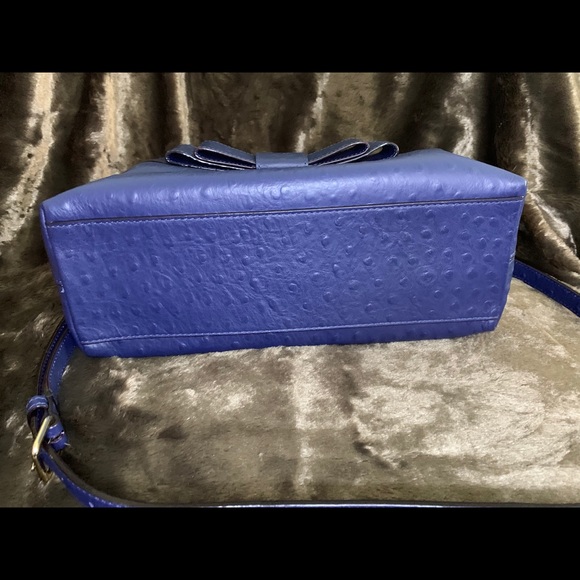 KATE SPADE Charm City Ostrich Purse in French Navy - Picture 4 of 4